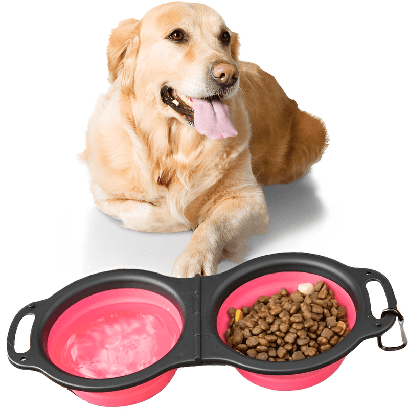 comedouro e bebedouro para cachorro, comedouro portátil para cachorro, bebedouro para cachorro, tigela para cachorro, mundomiauauau, miauauau