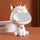 estátua pet, estatueta pet, escultura de gato, gato porta objeto, gato porta-chave, estatua de gato, gato de porcelana, mundomiauauau, miauauau