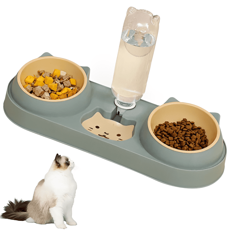 comedouro para gato, bebedouro para gato, comedouro ergonômico para pet, comedouro pet, mundomiauauau, miauauau