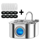 Bebedouro Inteligente para Gatos 3.2L em Aço Inox com Sensor e Janela Transparente