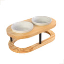comedouro duplo para cachorro, comedouro para gato, comedouro ergonômico para cachorro, comedouro ergonômico para gato, comedouro pet de porcelana, comedouro de porcelana para cachorro, comedouro de madeira pet, comedouro duplo de porcelana, miauauau