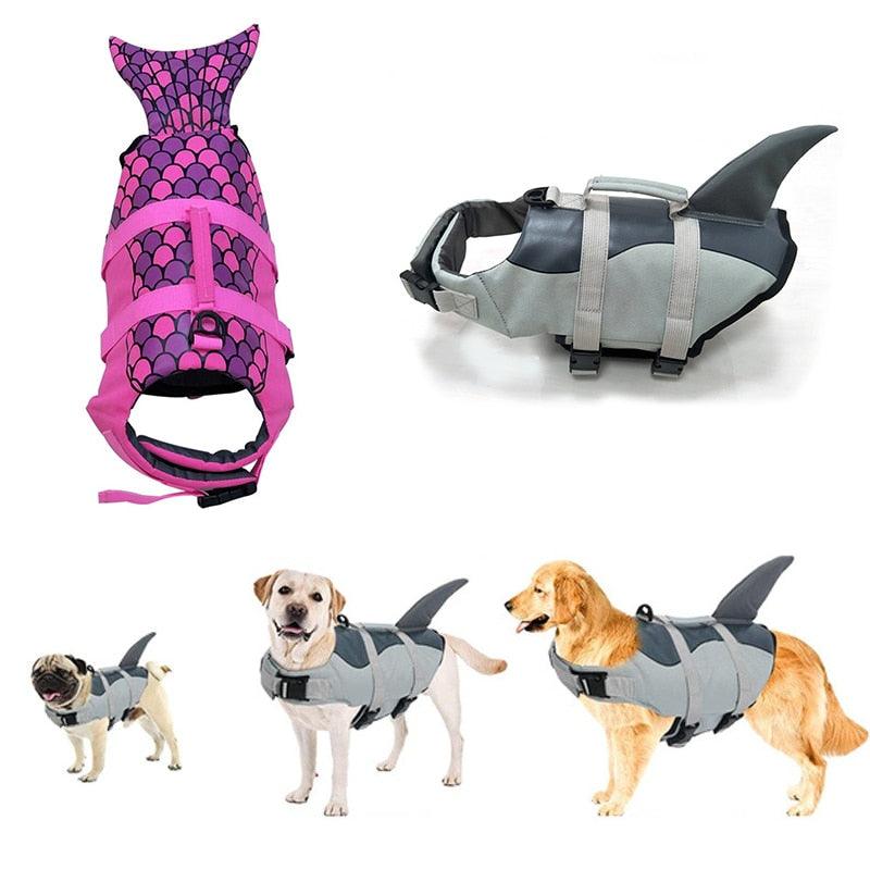 Colete salva-vidas para cachorros - Vest Dog - mundomiauauau