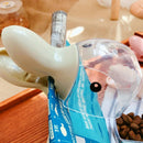 colher multifuncional para pet, colher multifuncional para cães, colher multifuncional para cachorro, colher 3 em 1, colher para ração, colher medidora de ração, mundomiauauau, miauauau