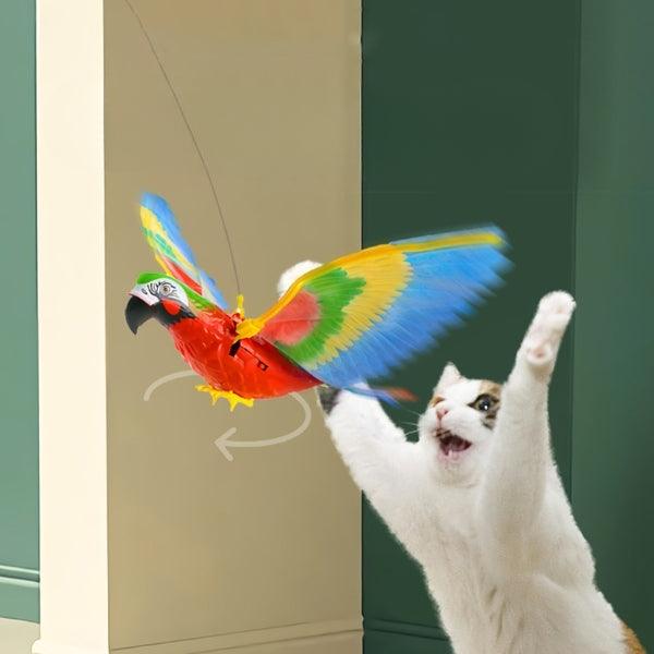 brinquedo para gatos, brinquedo pássaro para gatos, brinquedo pássaro elétrico para gatos, brinquedo interativo para gatos, mundo miauauau, miauauau